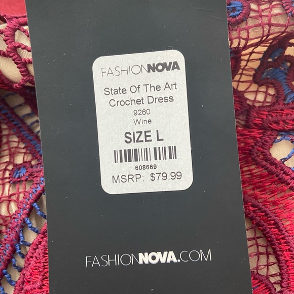 Fashio nova state of the art crochet dress size large. - Picture 5 of 6